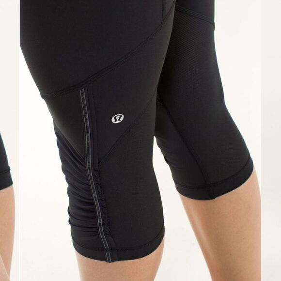Lululemon Run For Your Life Crop Mesh Legging Size 6 - Picture 2 of 13